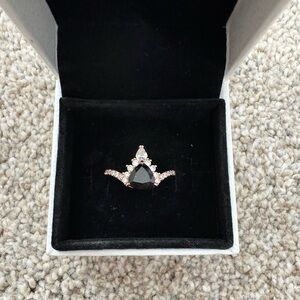 Bomb Party Midnight Collection Style Black Tiara Ring – Size 7